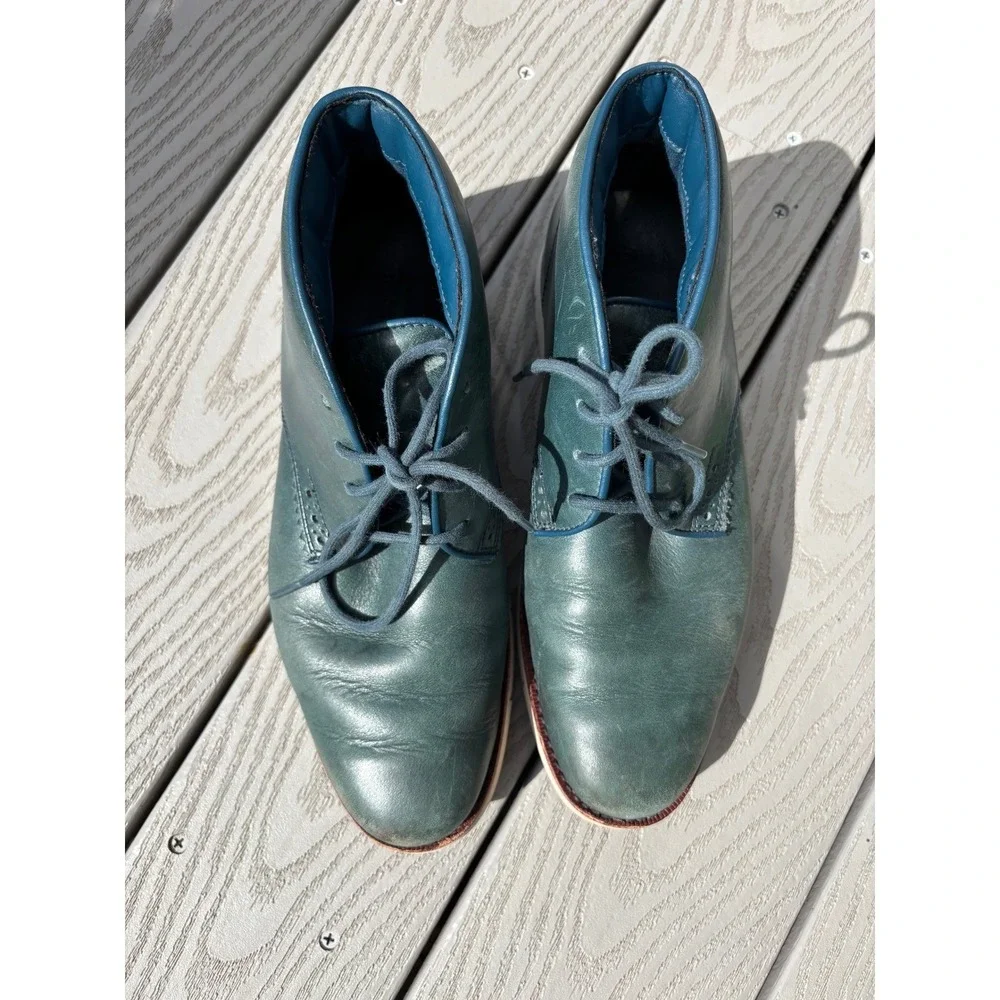 Timberland‎ Men's Chukka Boots Blue Leather Casual Ankle A155J Size 7